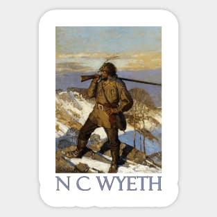 Frontiersman by N C Wyeth Sticker